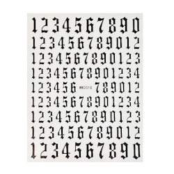 Sticker Numbers Black