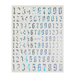 Sticker Numbers Silver