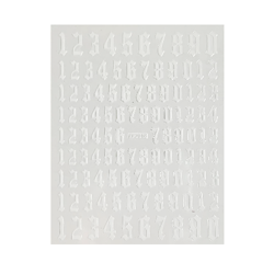 Sticker Numbers White