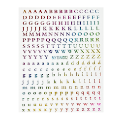 Sticker Letters Multicolor
