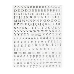 Sticker Letters Silver