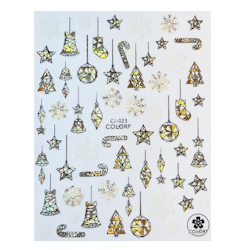 Sticker Christmas Gold