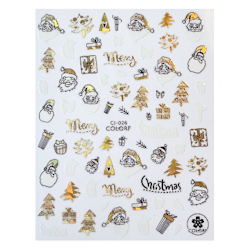 Sticker Christmas Gold