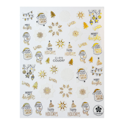 Sticker Christmas Gold