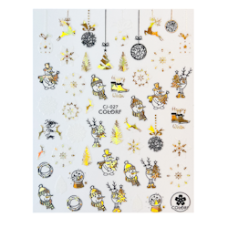 Sticker Christmas Gold