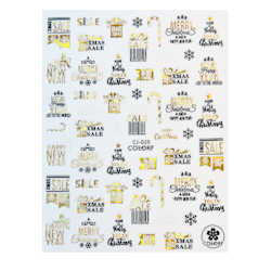 Sticker Christmas Gold