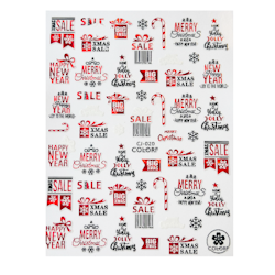 Sticker Christmas Red