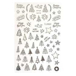 Sticker Christmas Silver