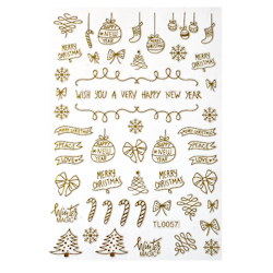 Sticker Christmas Gold