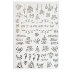 Sticker Christmas Silver