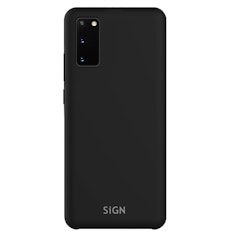 SiGN Liquid Silicone Case för Samsung Galaxy S20 - Svart