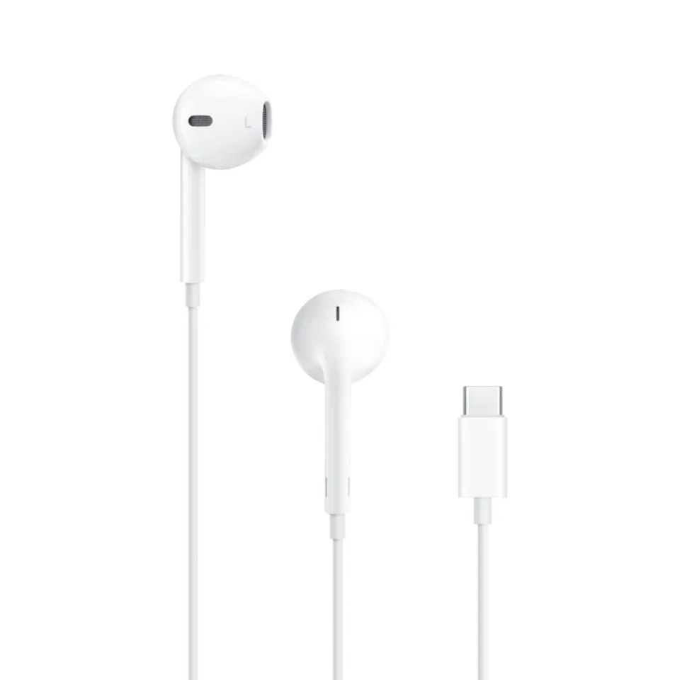 Apple Earpods med mikrofon och fjärrkontroll, USB-C, Original - Vit