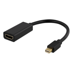 Mini DisplayPort to HDMI adapter, 4K 60Hz, 0.2m, black