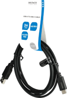 Deltaco USB-A till USB-C 3A 2m