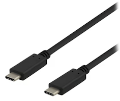 Deltaco USB-C till USB-C, 2 m