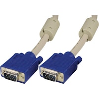 Monitorkabel RGB HD15ha-ha 3m, utan pin 9, grå