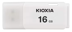 Kioxia TransMemory U202 USB-minne 16 GB (vit)