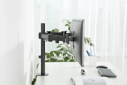 OFFICE Skrivbordsfäste för LCD monitor, tiltbar, svängbar, rotera, 13"-27", svart