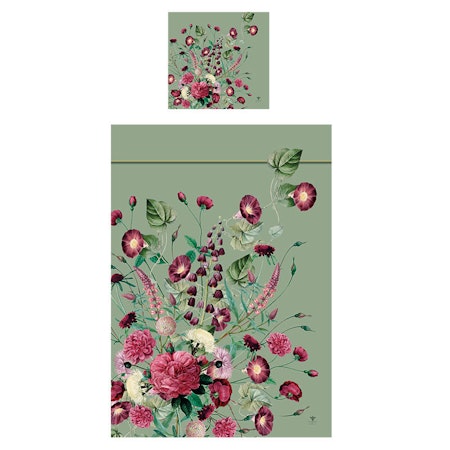 Blossom Garden økologisk bomull dynetrekk 220cm med pynteputetrekk