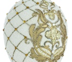 Royal egg, 13 cm hånddekorert glassegg