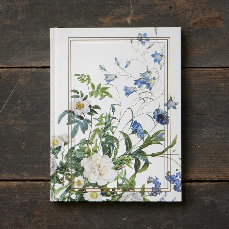 Blue Flower Garden notatbok 21x16cm