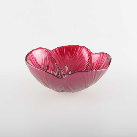 Fuchsia glass-skål 16 cm
