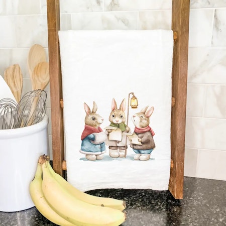 Kanin-koret, kjøkkenhåndkle 68x68 cm
