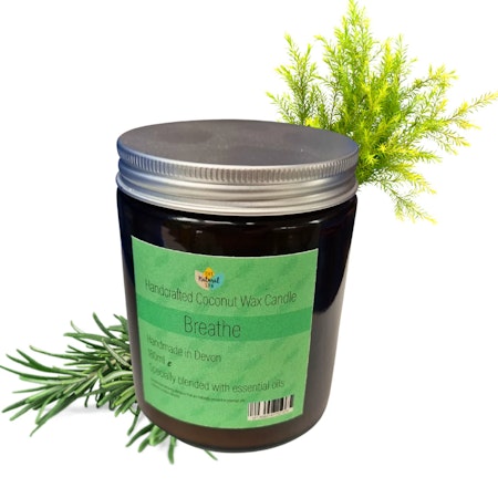 Duftlys "Breathe", naturlig kokosvoks 60ml