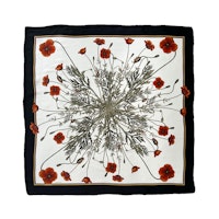 Silkeskjerf Kornvalmue 50x50cm