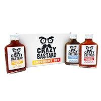 Crazy bastard SUPERhot chilisaus 3-pack(ekstremt sterk)