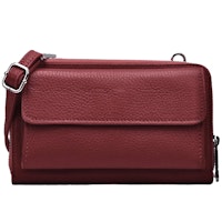 Carmen italiensk bordeaux skinnveske, håndlaget i Firenze