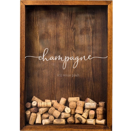 The Corkbox, Champagne s`il vouz plait kork-ramme i valnøttfarge