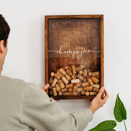 The Corkbox, Champagne s`il vouz plait kork-ramme i valnøttfarge