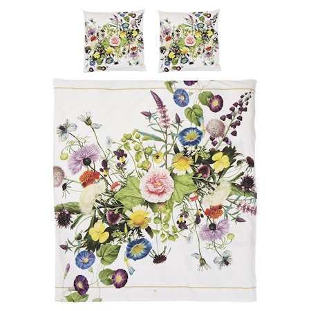 Flower Garden økologisk bomull dobbel-dynetrekk 220cm med pynteputetrekk