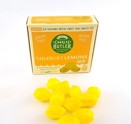 Charles Butler sukkerfri sitronsorbet-drops