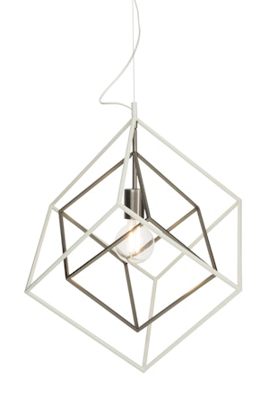 Cubes taklampa vit/silver