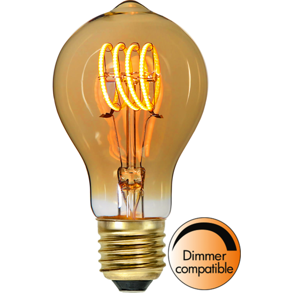LED-Lampa E27 TA60 Decoled Spiral Amber 80lm 354-44-1