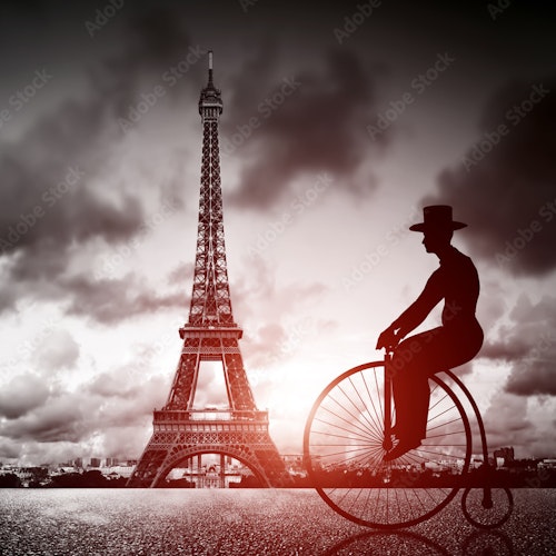 Paris i solnedgång : 120cm*120cm