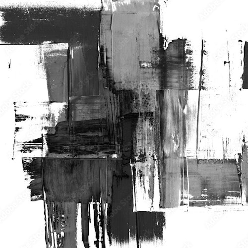Svart & vit abstrakt: 120cm*120cm