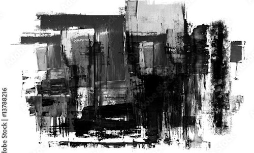 Abstrakt Svart&Vit 4: 180cm*120cm