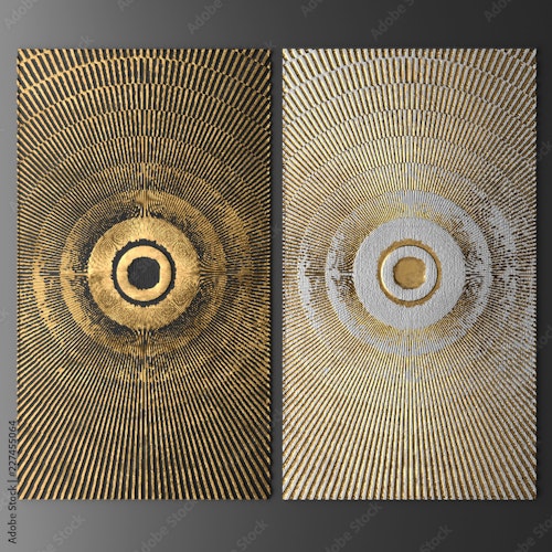 Abstrakt Guld: 120cm*120cm