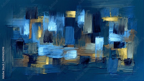 Abstrakt Blå 180cm*120cm
