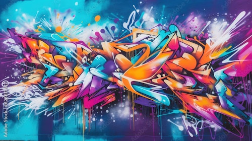Abstrakt grafitti : 180cm*120cm