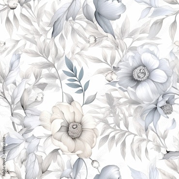 Vita blommor: 120cm*120cm