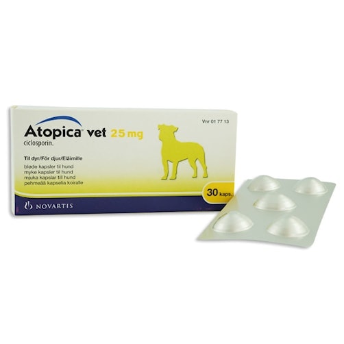 Atopica vet. 25 mg 30 kapsel/kapslar Kapsel, mjuk - djurmedicin.se -  Apoteket för veterinärer.