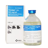 Vetalgin vet. 500 mg/ml 100 milliliter Injektionsvätska, lösning