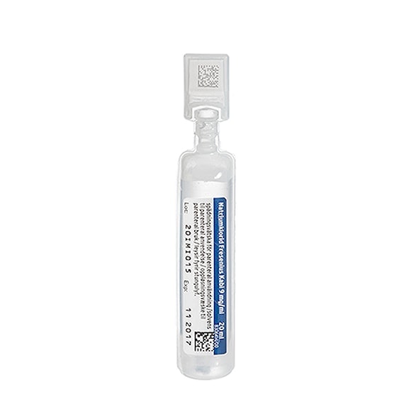 Natriumklorid Fresenius Kabi, Isoton koksaltlösning 20x20 ml