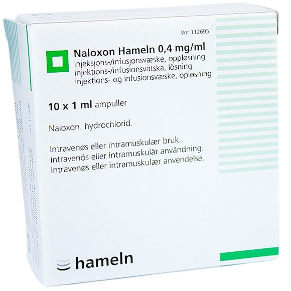 Naloxon Hameln 0,4 mg/ml 10 x 1 milliliter Injektions-/infusionsvätska, lösning