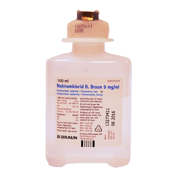 Natriumklorid B. Braun 20 x 100 milliliter