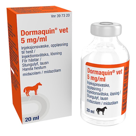 Dormaquin vet. 5 mg/ml Injektionsvätska 20 ml (midazolam)